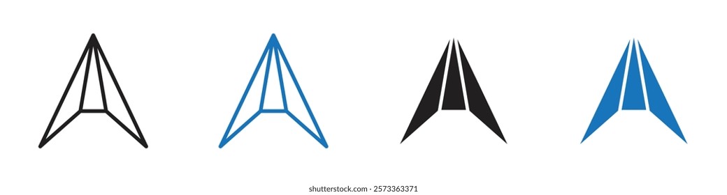 Paper plane icon Flat line symbol