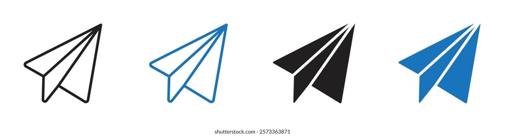 Paper plane icon Flat line symbol