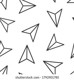 Paper Plane Icon In Flat Style. Sent Message Vector Illustration On White Isolated Background. Air Sms Seamless Pattern Business Concept.