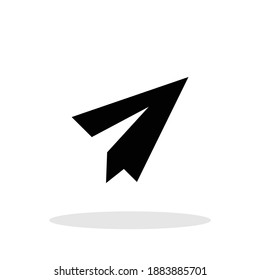 Paper plane icon in flat style. Travel  Navigation symbol for your web site design, logo, app, UI Vector EPS 10.