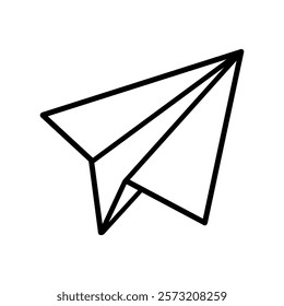 Paper plane icon. Flat style vector design
