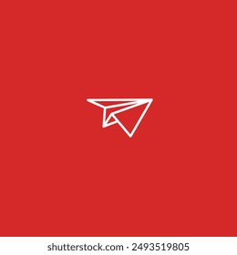 Paper plane icon flat vector design