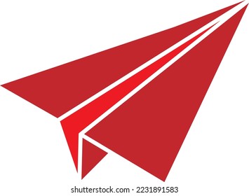 paper plane icon, full color on white background..eps
