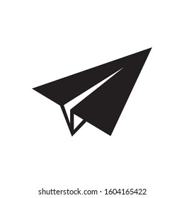 Paper Plane Icon, Glyph Style