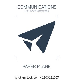 paper plane icon. high quality filled paper plane icon on white background. from communications collection flat trendy vector paper plane symbol. use for web and mobile