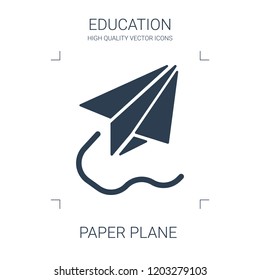 paper plane icon. high quality filled paper plane icon on white background. from education collection flat trendy vector paper plane symbol. use for web and mobile