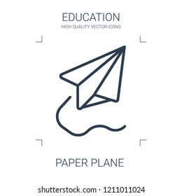 paper plane icon. high quality line paper plane icon on white background. from education collection flat trendy vector paper plane symbol. use for web and mobile