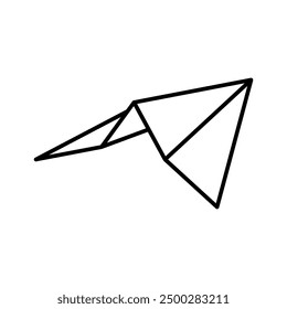 Paper plane icon illustrated on background