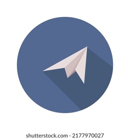 Paper plane icon illustrated in vector
