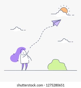 Paper Plane Icon Illustration