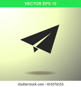 Paper plane icon. Illustration for business.