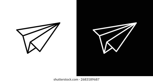 Ilustración de icono de avión de papel. Gráfico de Vector. EPS 10
