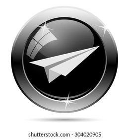 Paper plane icon. Internet button on white background. EPS10 vector
