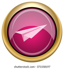 Paper plane icon. Internet button on white background. EPS10 vector.