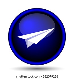 Paper plane icon. Internet button on white background. EPS10 vector
