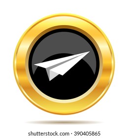 Paper plane icon. Internet button on white background. EPS10 vector.