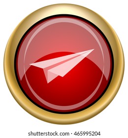 Paper plane icon. Internet button on white background. EPS10 vector.
