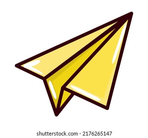 paper plane icon isolated flat