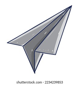 paper plane icon isolated flat