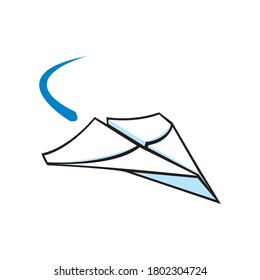 paper plane icon isolated on a white background in EPS10