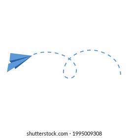Paper plane icon isolated on white background. Vector illustration. 