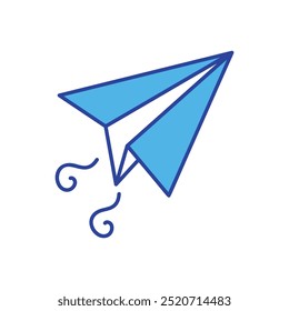 Paper Plane icon isolated on a white background. Vector illustration.