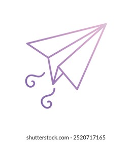 Paper Plane icon isolated on a white background. Vector illustration.