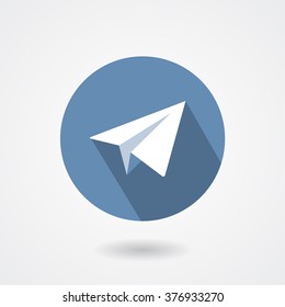 Paper plane icon isolated on white background. Vector symbol