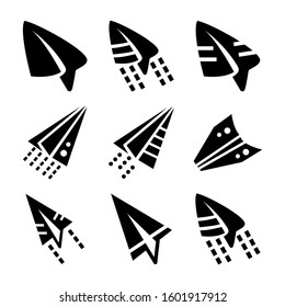 paper plane icon isolated sign symbol vector illustration - Collection of high quality black style vector icons
