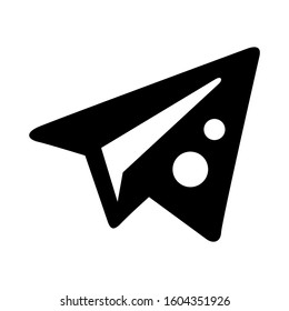 paper plane icon isolated sign symbol vector illustration - Collection of high quality black style vector icons
