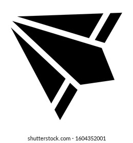 paper plane icon isolated sign symbol vector illustration - Collection of high quality black style vector icons
