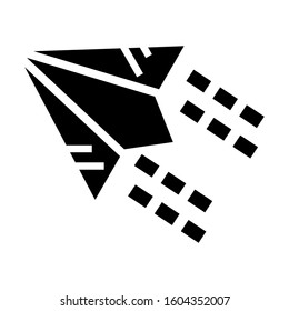 paper plane icon isolated sign symbol vector illustration - Collection of high quality black style vector icons
