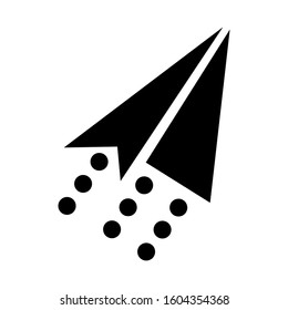 paper plane icon isolated sign symbol vector illustration - Collection of high quality black style vector icons
