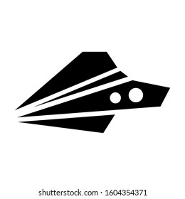 paper plane icon isolated sign symbol vector illustration - Collection of high quality black style vector icons
