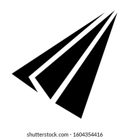 paper plane icon isolated sign symbol vector illustration - Collection of high quality black style vector icons
