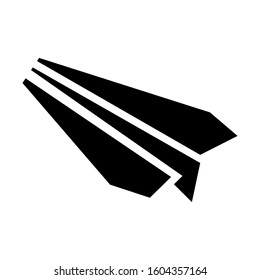 paper plane icon isolated sign symbol vector illustration - Collection of high quality black style vector icons
