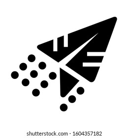 paper plane icon isolated sign symbol vector illustration - Collection of high quality black style vector icons
