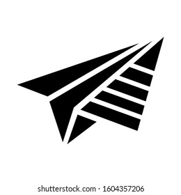 paper plane icon isolated sign symbol vector illustration - Collection of high quality black style vector icons
