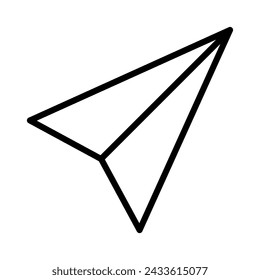 paper plane icon isolated, simple vector illustration