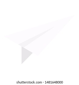 Paper plane icon. Isometric of paper plane vector icon for web design isolated on white background