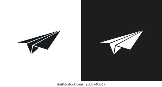 Paper plane icon line art vector
