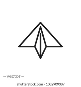 paper plane icon - line sign, vector illustration eps10