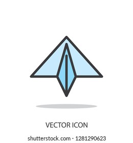 paper plane icon - line sign, vector illustration eps10