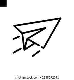 paper plane icon line style vector