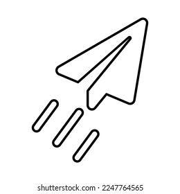 Icono de plano de papel en estilo de línea