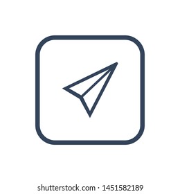 paper plane icon line vector template