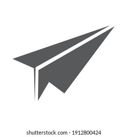 Paper plane icon logo Concept creative symbol minimalist abstract  vector illustration