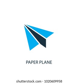 Paper plane icon. Logo element illustration. Paper plane symbol design from 2 colored collection. Simple Paper plane concept. Can be used in web and mobile.