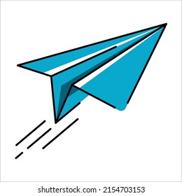 Paper plane icon. Logo element illustration. Paper plane symbol design. Colored collection. Paper plane concept. Can be used in web and mobile.