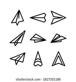 paper plane icon or logo isolated sign symbol vector illustration - Collection of high quality black style vector icons
